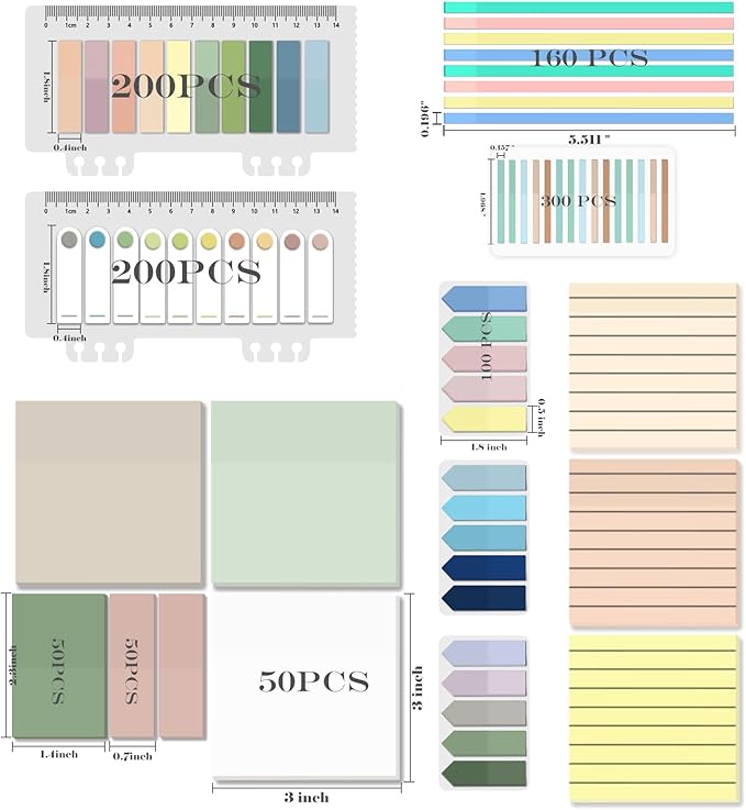 BAYTORY 1610 Sheets Transparent Sticky Notes - Image 2