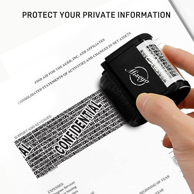 Miseyo Identity Theft Protection Roller Stamp Set - Image 5