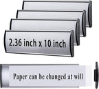 Set of 5 - Nameplate Holder for Wall Mount, 2.36'' x 10'' Curved Office by SINKAA