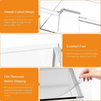 Beego Modern Elegant Crystal Clear Acrylic Sticky Note Holder Organizer - 3x3 in Square Notepad Holder - 3 Count - No Pads - Office Desk Organization