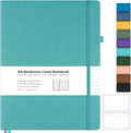College Ruled Notebook, A4 Hardcover Leather Notebook by MALEDEN