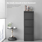 approgreent vertical 4 drawer file cabient with lock, close-up detail