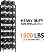 M MZG 8 Tier 2000 lbs Storage Rack Metal Wire Shelving Unit, Storage Standing - Image 6