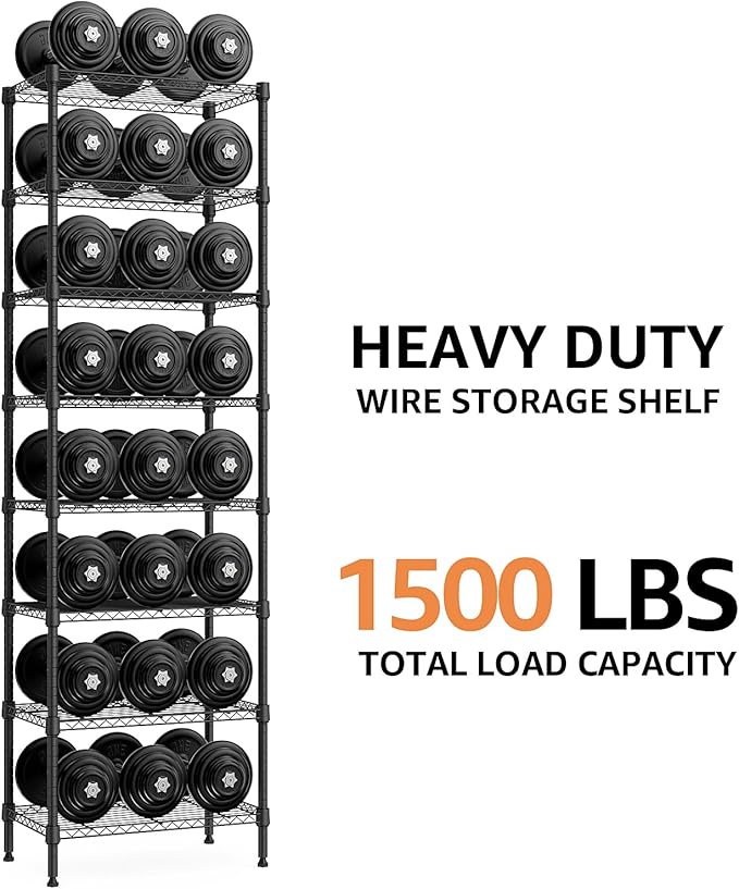 M MZG 8 Tier 2000 lbs Storage Rack Metal Wire Shelving Unit, Storage Standing - Image 6