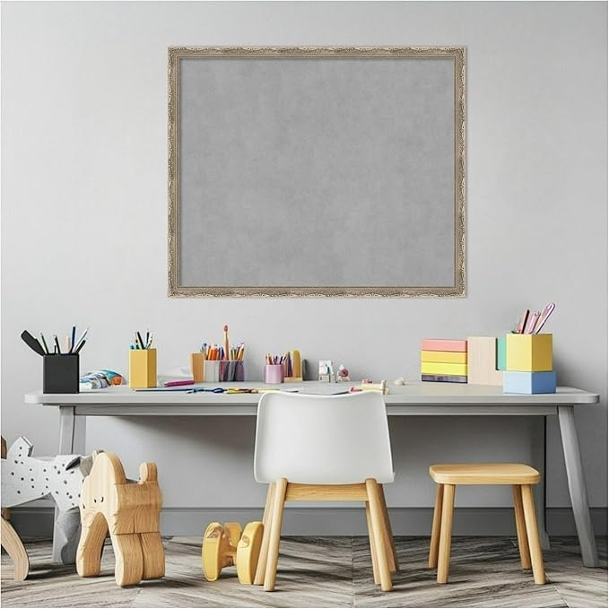 Amanti Art Silver Framed Magnetic Board 22x26 Medium Vision Board - Image 5