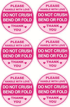 2inch 300pcs Pink Do Not Crush Bend or Fold Shipping Sticker for Envelops