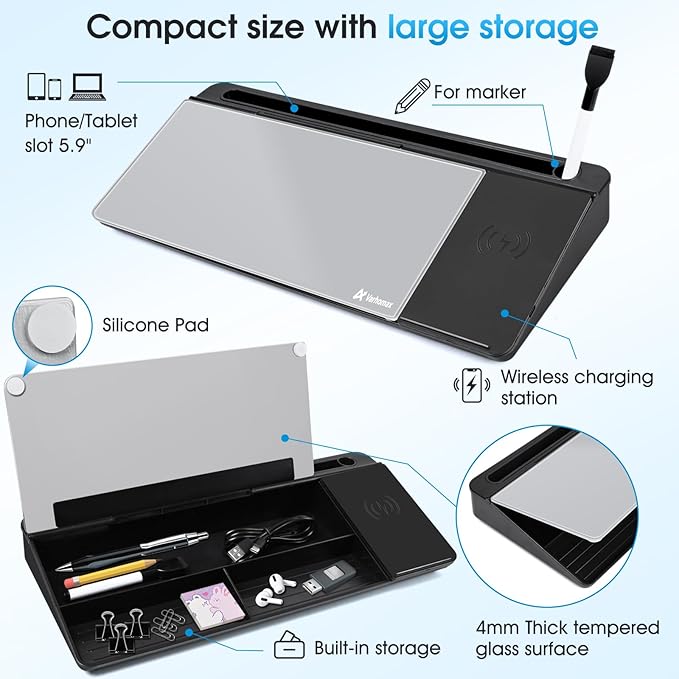 Varhomax Glass Desk Whiteboard - Image 6