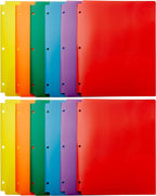 Amazon Basics Plastic 3 Hole Punch Folders by AmazonBasics