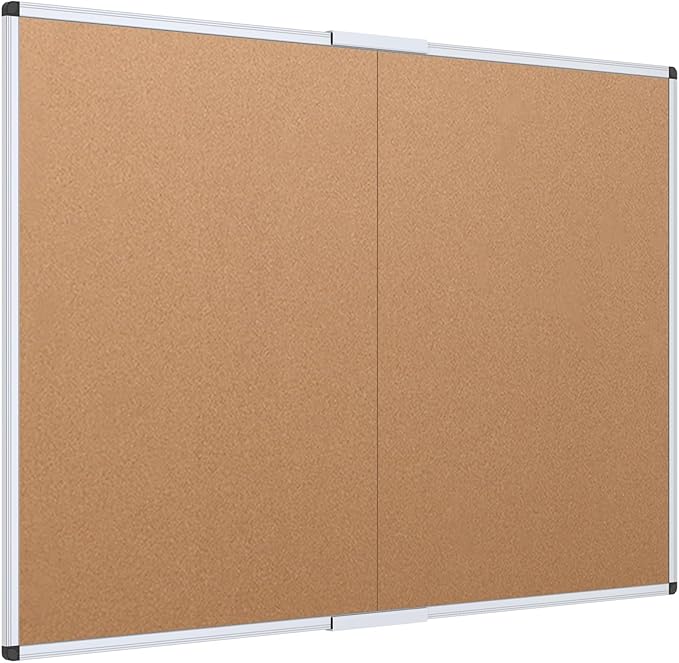 VIZ-PRO Cork Bulletin Board/Foldable Noticeboard, 48 X 36 Inches by VIZ-PRO