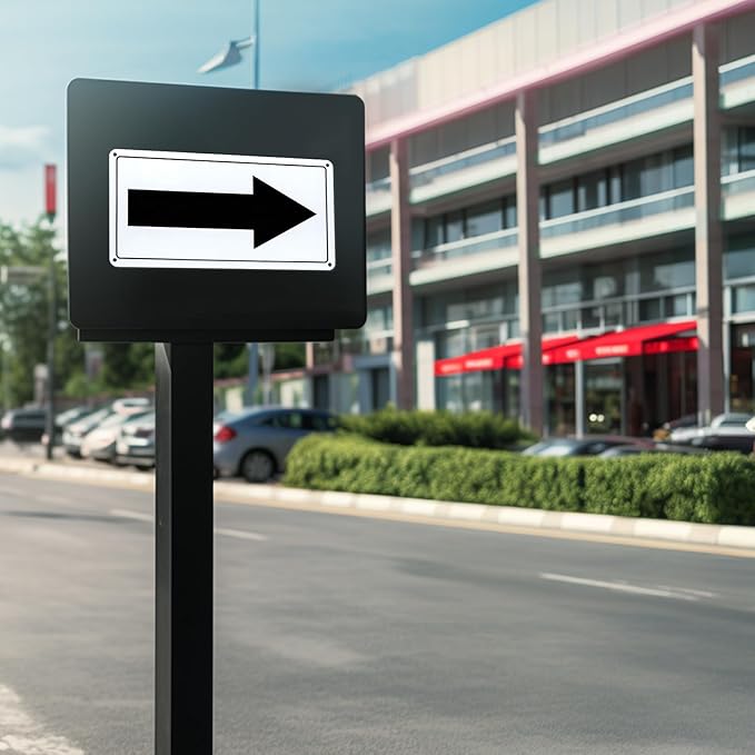 Black Arrow Sign Aluminum 10 x 5 Inch Heavy Duty Metal Waterproof Reflective - Image 2