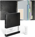 Ospelelf Vintage Hardcover 3 Ring 1 inch Leather Binder, Professional Binders by OspelelfOfficeSupplies