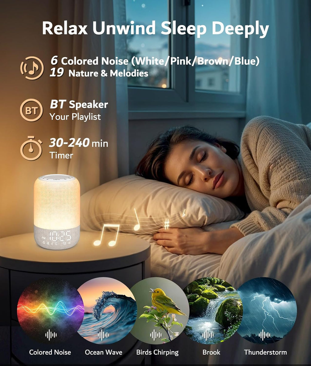 jber sunrise alarm clock, wake up light with showing dimensions