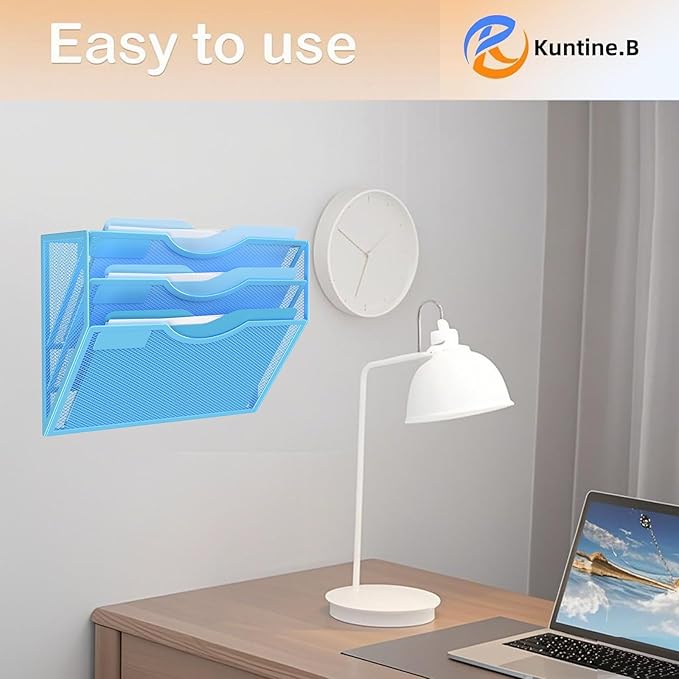 Kuntine.B Wall File Organizer Office Hanging Magazine Holder Wall File Organizer - Image 7