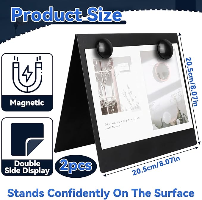 2 Pcs 8x8inch Magnetic Bulletin Board - Image 3