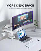 HUANUO Single Monitor Mount, 13 to 32 Inch Gas Spring Monitor Arm, Adjustable - Image 3
