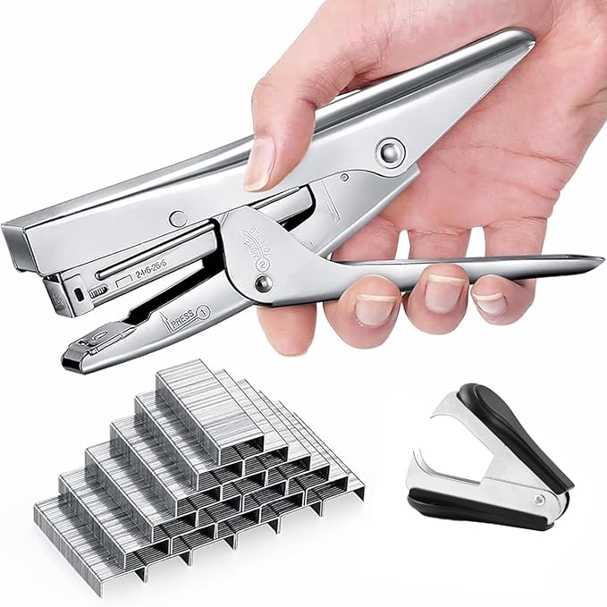 Stapler Heavy Duty with 1000 Staples and Staples Remover Set 20 Sheets Desktop by LandHope