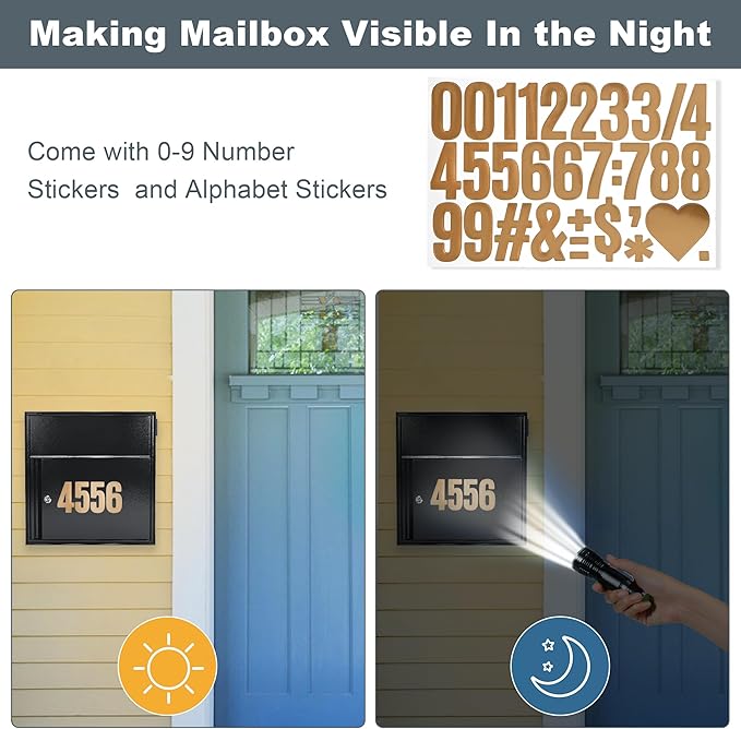 Large Wall Mount Mailbox with Lock and Outgoing Mail Flag - Image 7