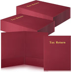 Harloon 40 Pcs Tax Return Folders 12 x 9 Inches 2 Pocket Folders Bulk Gold Foil by Muasung