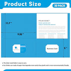 Two Pocket Folders, PANDRI 30 Pack 2 Pocket Folders, Letter Size Paper File - Image 2