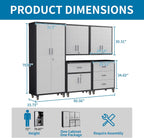 5-piece garage storage cabinets system heavy duty workshop shown in use