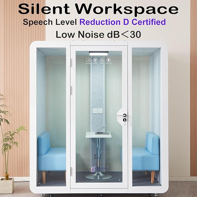Mobile Office Pod Booth, Sound Pod, Large Space SoundProof Pod 2-4 People - Image 2