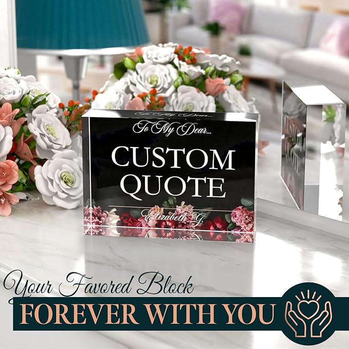 Personalized Gifts, Custom Quote Block Letter Board, Crystal-Clear Acrylic - Image 6