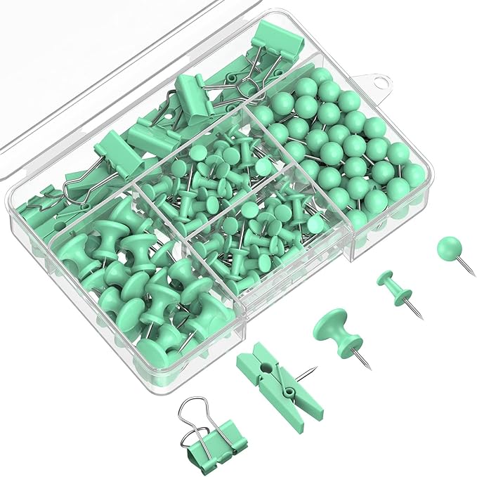 Uniclife 200 Pcs Thumb Tacks for Wall, Decorative Push Pins, Cute Thumbtacks by UnicLife