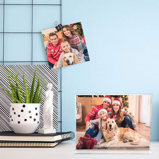 NIUBEE Acrylic Sign Holder 8.5x11 Inches 6 Pack Horizontal, T Shape Double - Image 7