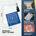 LOUPELLER 9” x 12” Tracing Paper Pad – 75 Sheets of 32lb 50g – Wrinkle Free - Image 2