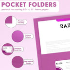 Two Pocket Folders, RAZCC 50 Pack 2 Pocket Folders Fit Letter Size Paper - Image 3