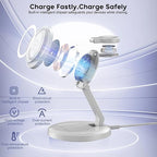 3 in 1 Foldable Magnetic Wireless Charging Station, iPhone Mag-Safe Charger - Image 6