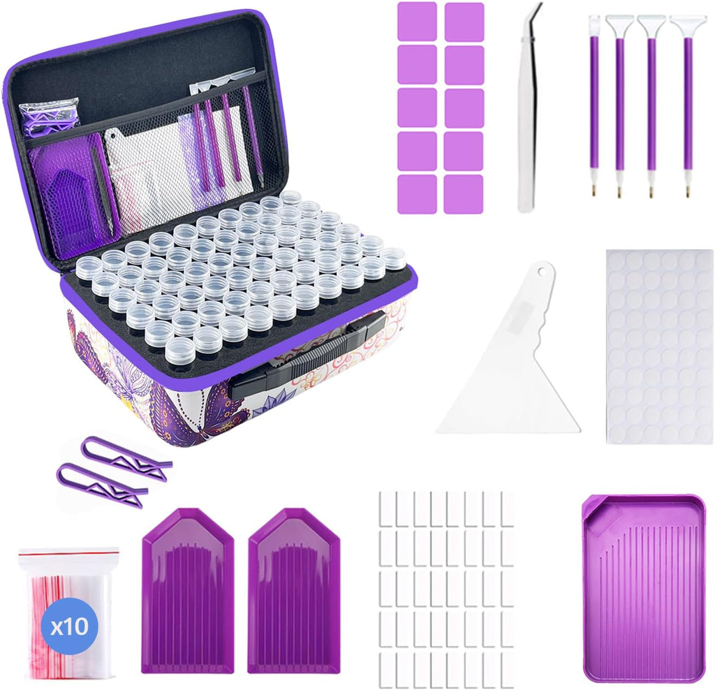 lirunqiu 120 slot diamond painting storage box, front angle view