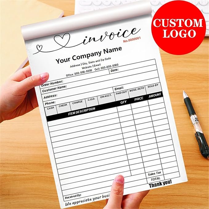 Custom Invoice Book in 3-Part /2-Part Receipt Book - Image 7