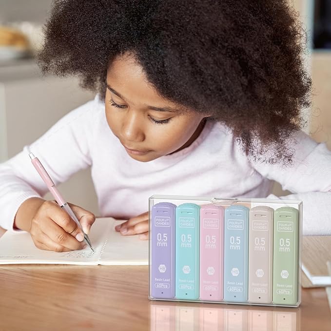 Four Candies 0.5mm Lead Refills in Case, 12 Tubes of 0.5 Lead, 60 Pieces per - Image 4