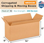 Medium Moving & Shipping Boxes 14x6x6 inches - Image 2