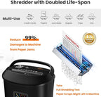 VidaTeco Paper Shredder 58dB 14-Sheet Cross-Cut Shredder - Image 3