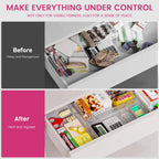criusia large drawer organizer bins 26 pack | on a desk or shelf