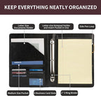 Geslun Personalized Vegan Leather 3 Ring Binder, Custom 8.5 x 11 Letter Size - Image 6