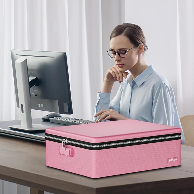 ENGPOW Fireproof Document Box, Hard Case File Box - Image 5
