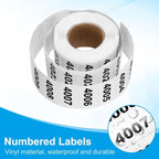 PATIKIL 0.8 x 1.6 Inch Inventory Number Sticker, 1 Roll 4001 to 5000 - Image 3