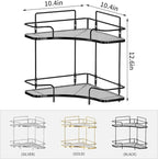 Seoneiro 2 Tier Corner Bathroom Counter Organizer, Cosmetic Skincare Organizer - Image 3