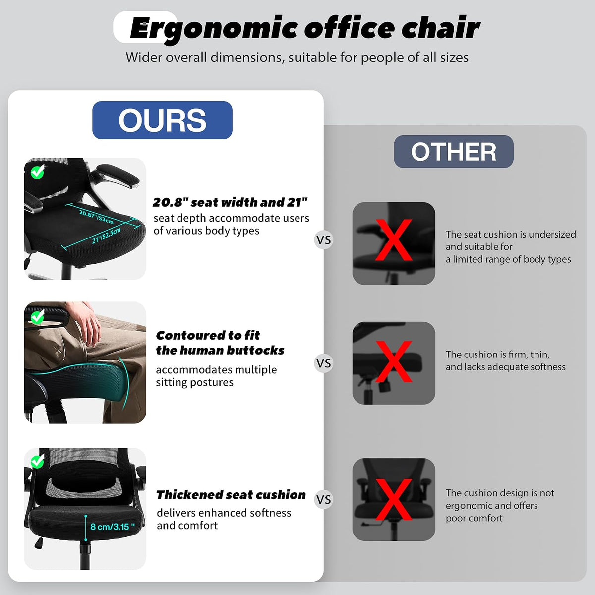 fizzin office chair mesh computer chairs with adjustable showing dimensions