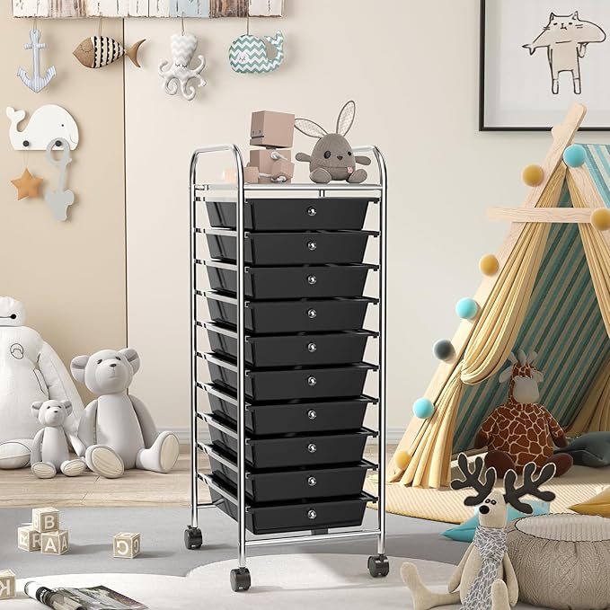 GLACER 10 Drawers Rolling Cart, Storage Cart - Image 9