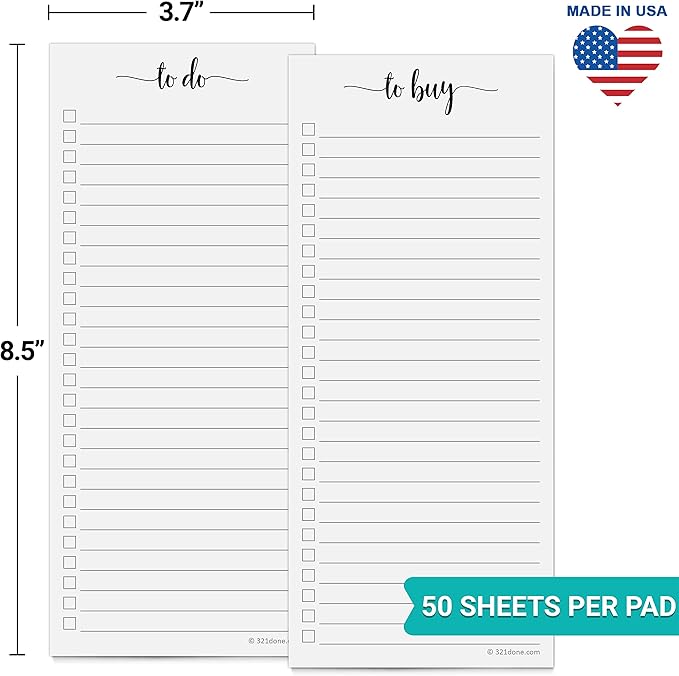 321Done To Buy List Notepad 2-Pack - Image 2