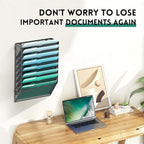 SUPEASY 8-Tier Wall File Organizer, Hanging Wall Files - Image 4