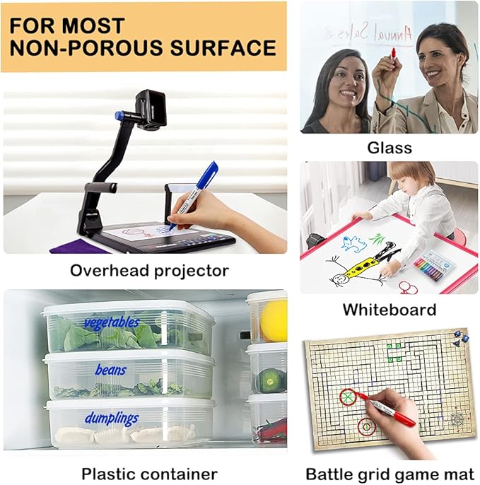 Shuttle Art Wet Erase Markers, 15 Pack Red 1mm Fine Tip Smudge-Free Markers - Image 5