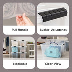 IRIS USA 54 Qt Stackable Plastic Storage Bins - Image 3