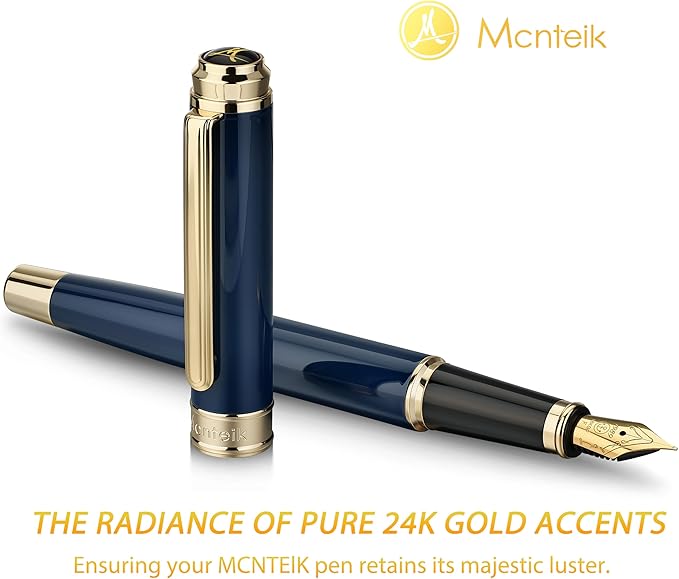 MCNTEIK 317 Fountain Pen, Stunning Luxury Piano Lacquer, 18K Gilded Nib - Image 3