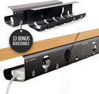 No-Drill Under Desk Cable Management Tray