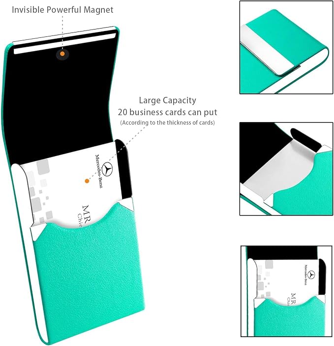Padike Professional Business Card Holder PU Leather Business Card Case Name - Image 3